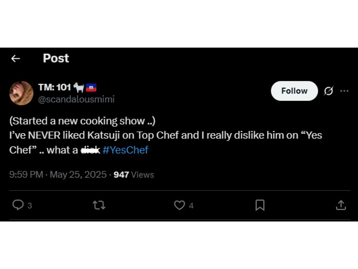A netizen reacts (Image via X/ @scandalousmimi)